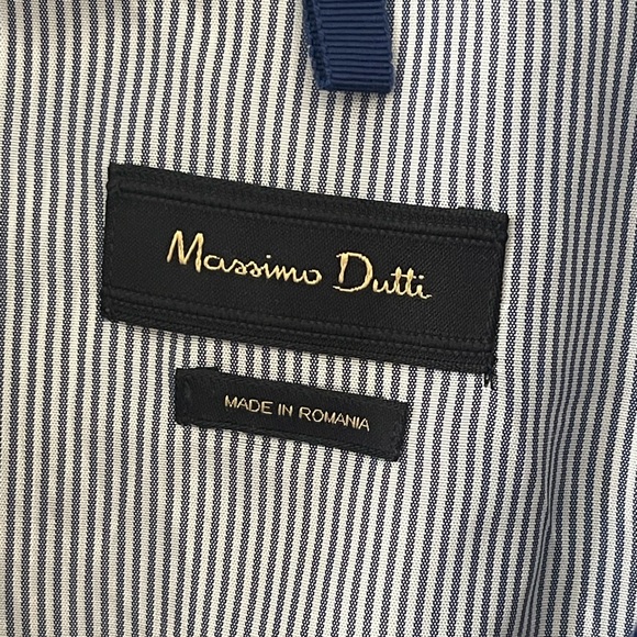 Massimo Ditti 80% Laine royablue dark blue winter coat - Picture 13 of 13